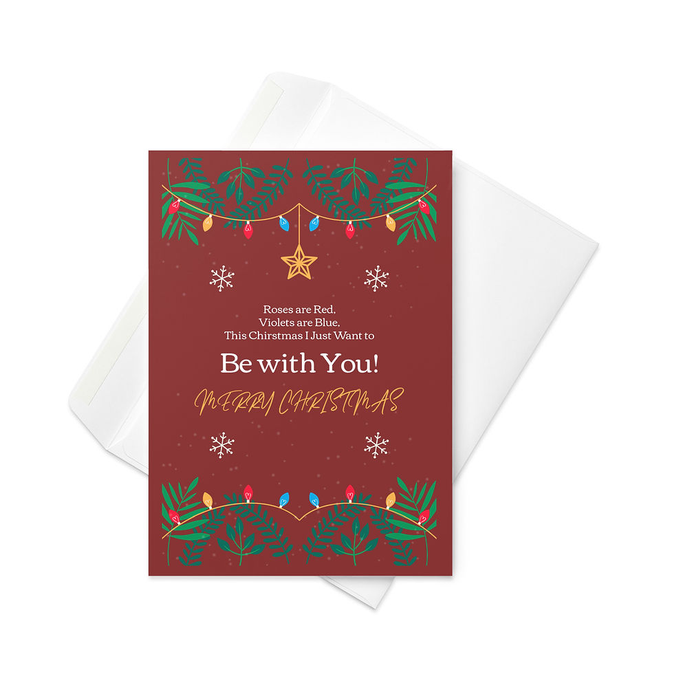 Thumbnail: Romantic Christmas Card for Partner "This Christmas I Just Want to Be With You!"