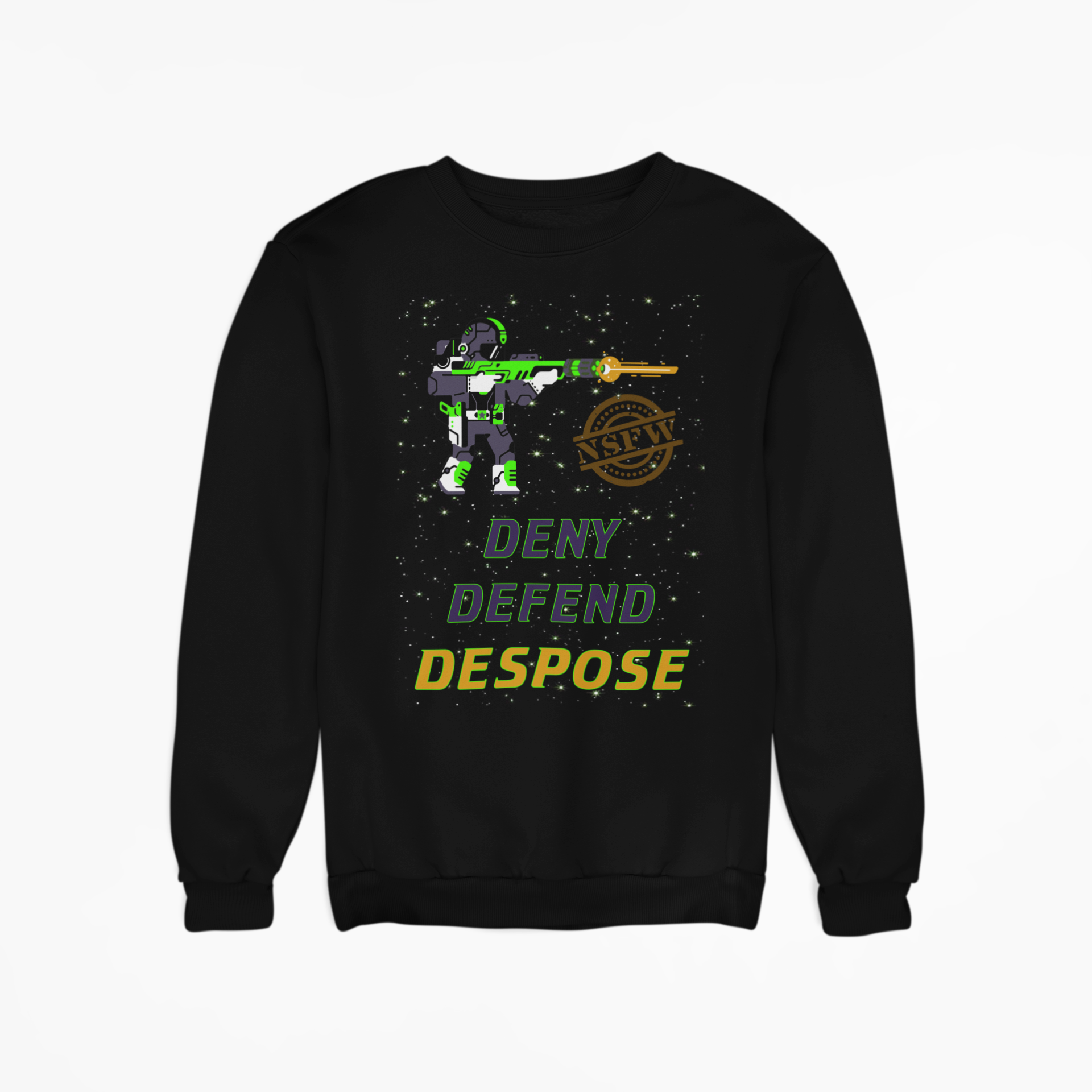 NSFW Sweatshirt Luigi Inspired Green Space Shooter