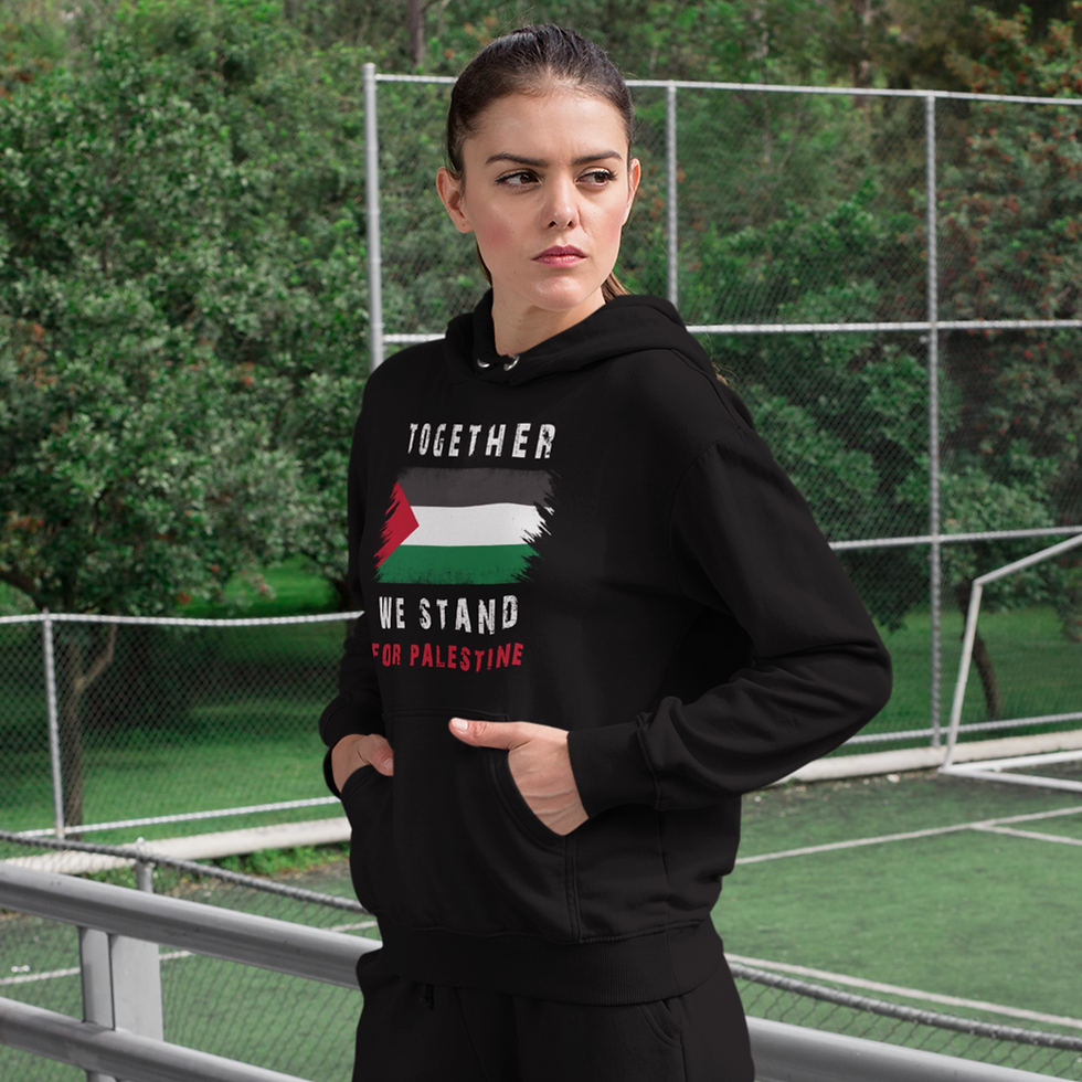 Thumbnail: Together We Stand for Palestine Pullover Hoodie