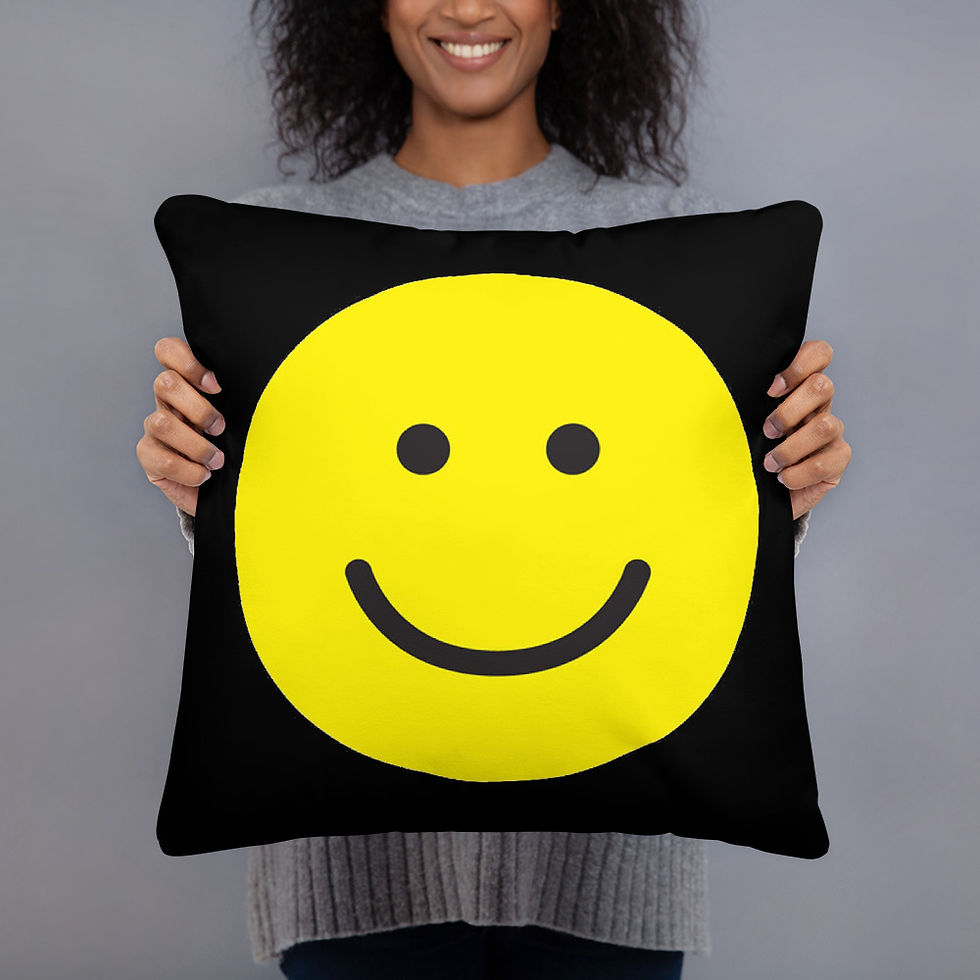 Thumbnail: Happy Sad Cushion Throw Pillow