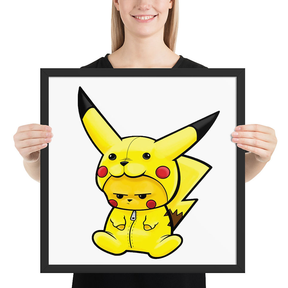 Thumbnail: Grumpy Pikachu Novelty Pokémon Framed Poster