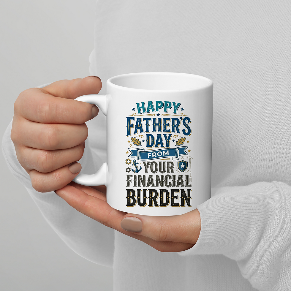 Thumbnail: Retro blue and gold typography with anchor and tool details on a white 11oz ceramic mug. Father's Day gift idea.