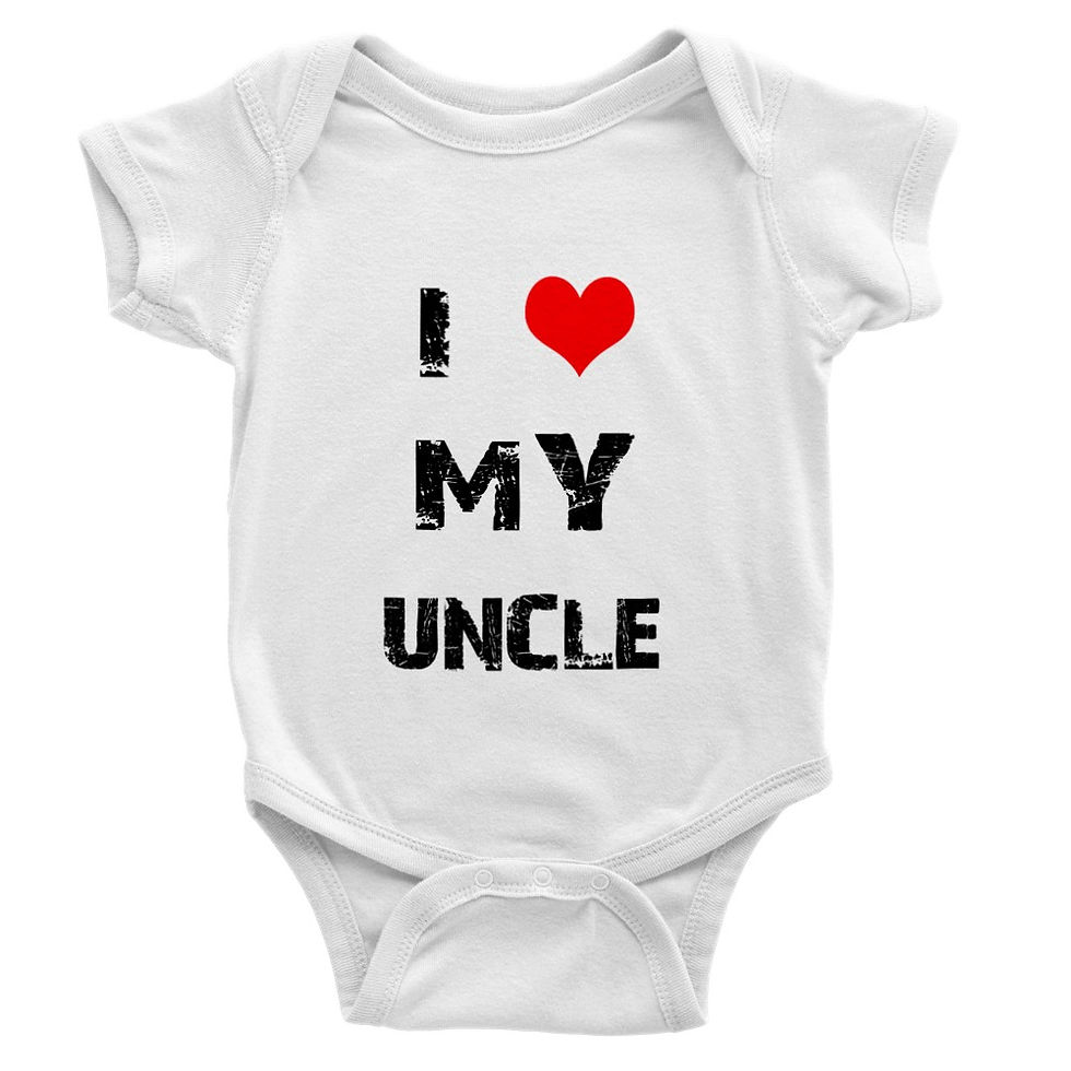 Thumbnail: 'I Love My Uncle' NY Style Baby Gift Short-Sleeve Onesie