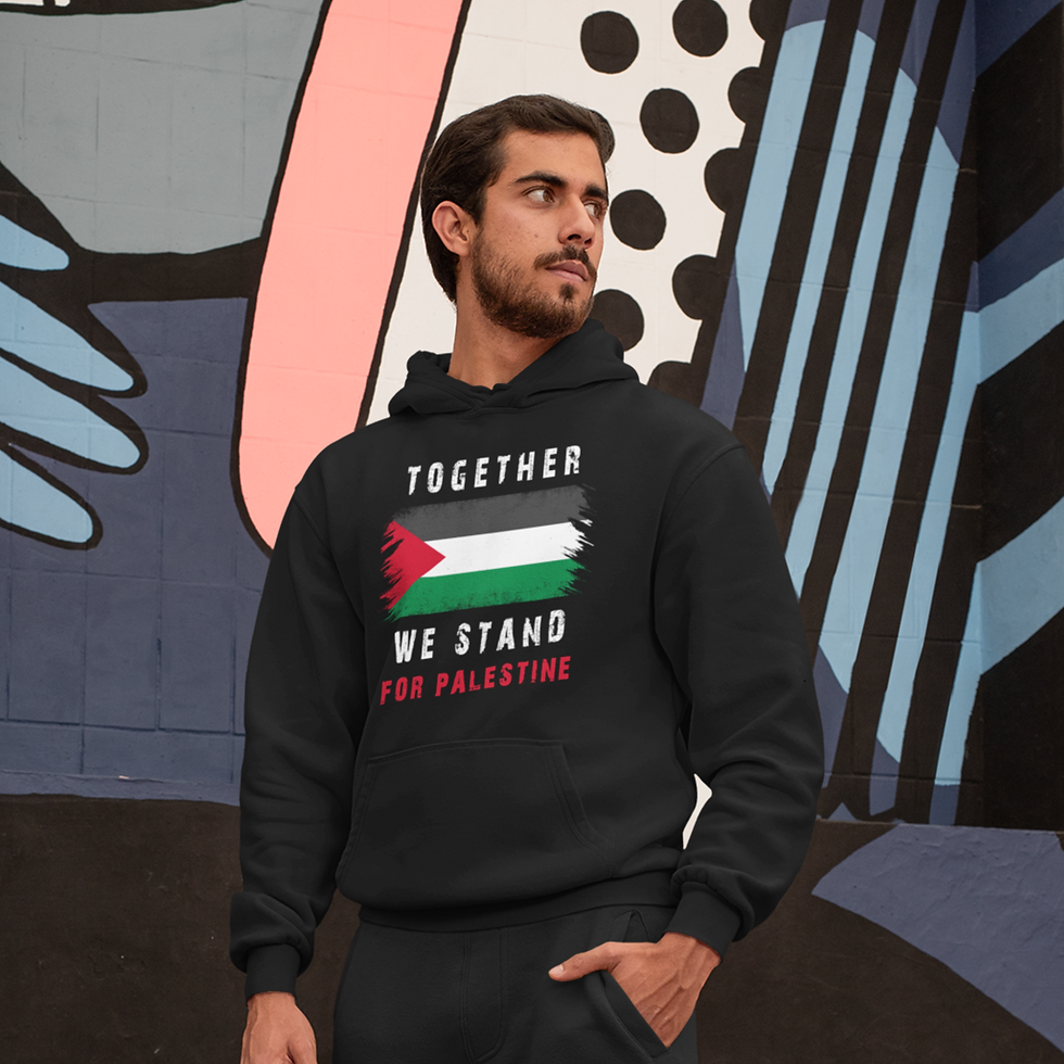 Thumbnail: Together We Stand for Palestine Pullover Hoodie