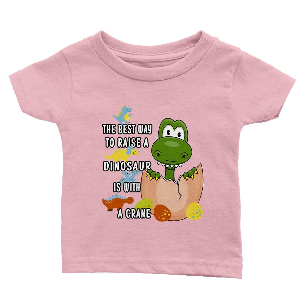 Thumbnail: The Best Way to Raise A Dinosaur Short-Sleeve Baby T-Shirt