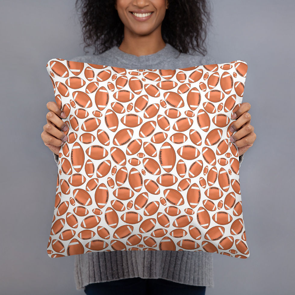 Thumbnail: Rugby American Football Pattern Cushion Throw Pillow
