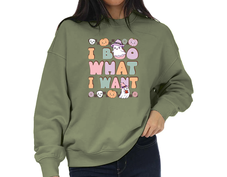 Thumbnail: I Boo What I Want Sweatshirt Halloween Fall Spooky Season Cute Funny Shirt