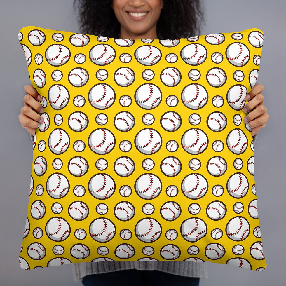 Thumbnail: Baseball Fan Enthusiast Pattern Cushion Throw Pillow