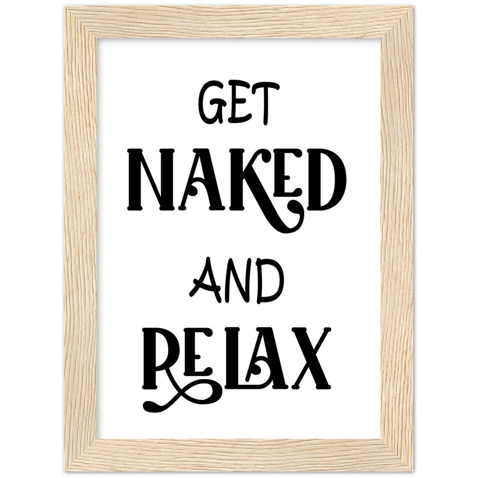 Thumbnail: Get Naked & Relax Bathroom Wood Framed Wall Art