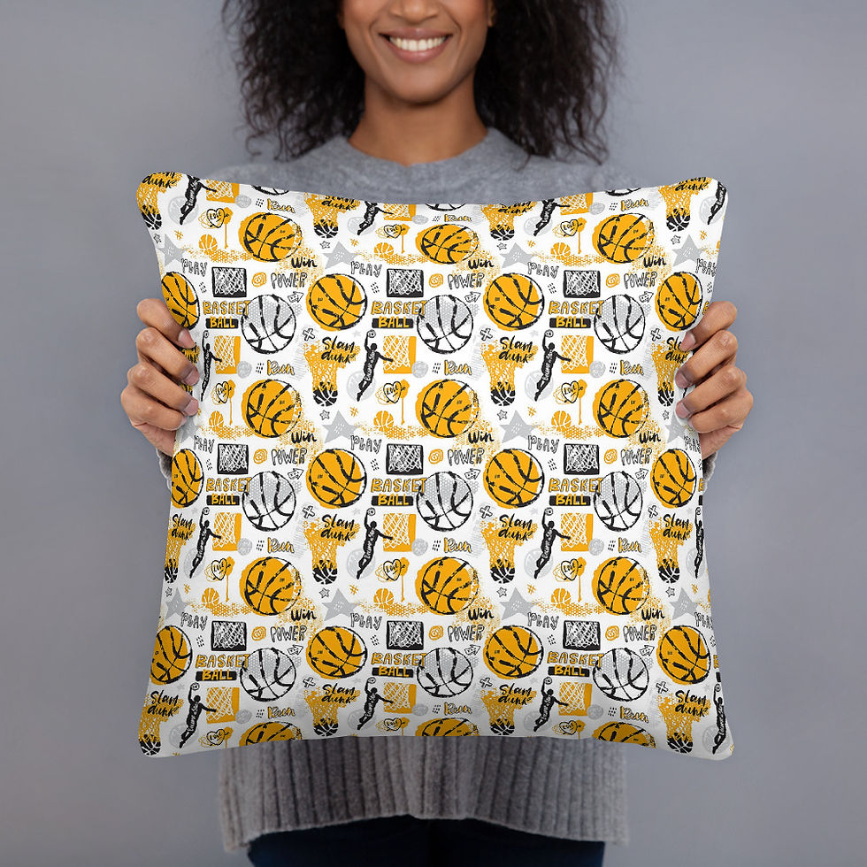 Thumbnail: Basketball Hoop Slam Dunk Cushion Throw Pillow
