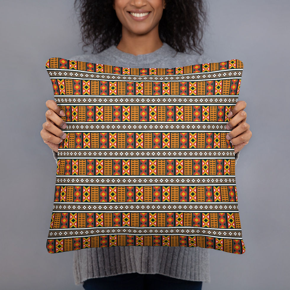 Thumbnail: African Print Pattern Cushion Throw Pillow