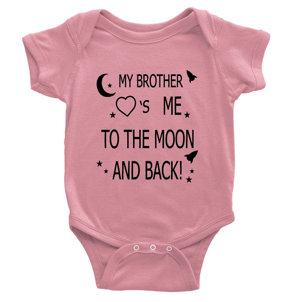 Thumbnail: My Brother Loves ME to the Moon & Back Baby Gift Short-Sleeve Onesie
