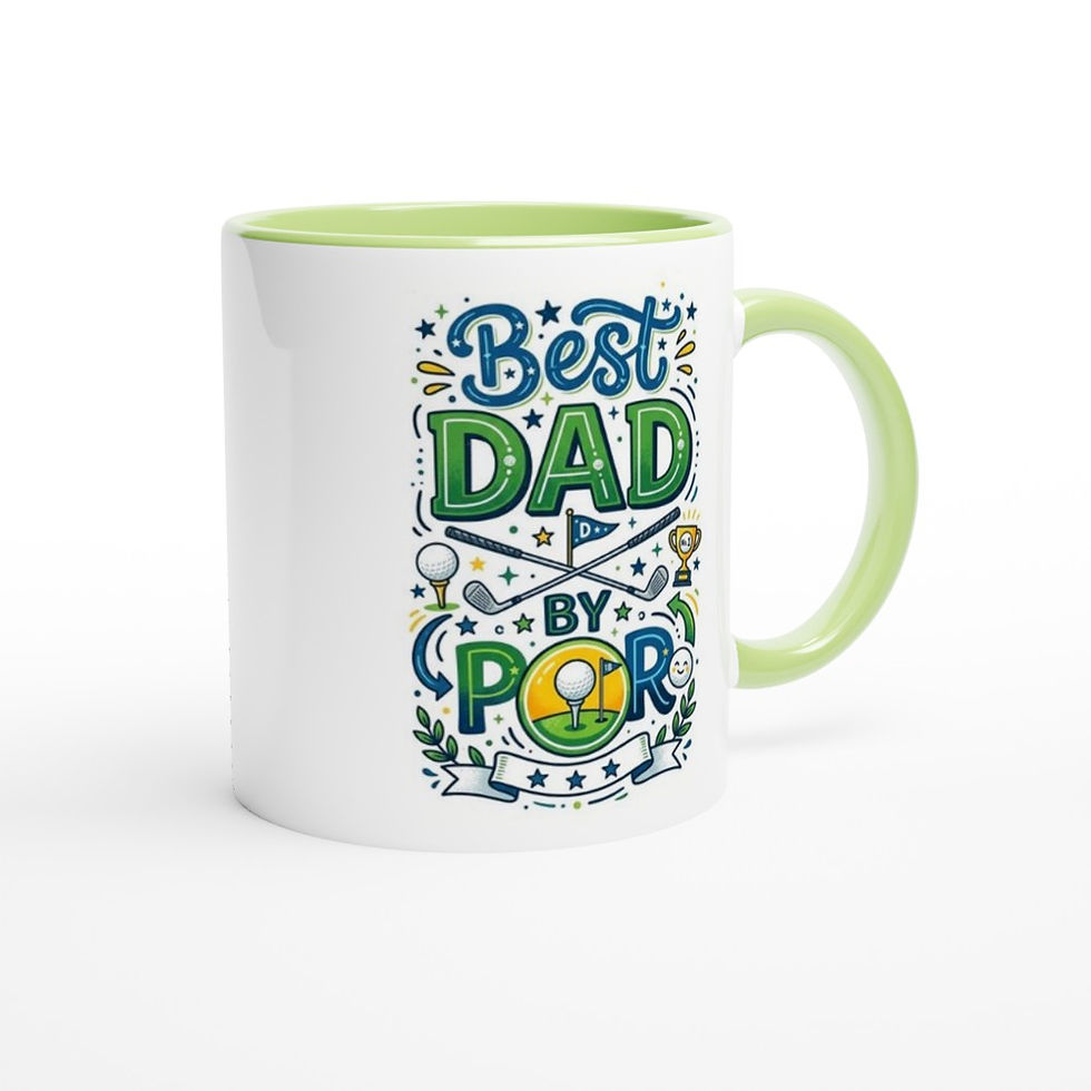 Thumbnail: Best Dad By Par Golf Mug - Funny Father's Day Gift - 11oz Ceramic Coffee Cup