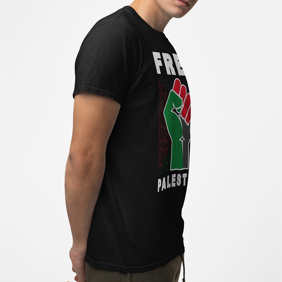 Thumbnail: Free Palestine Freedom Hand Flag Grunge T-shirt