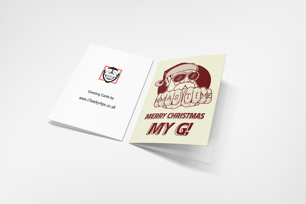Thumbnail: Christmas Card for Friend, Homie, "Merry Christmas My G" Gangster Santa Card