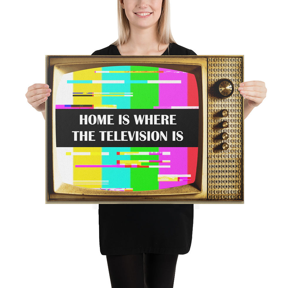 Thumbnail: Home Is Where The Television Is Living Room TV Area Canvas 18"x24"