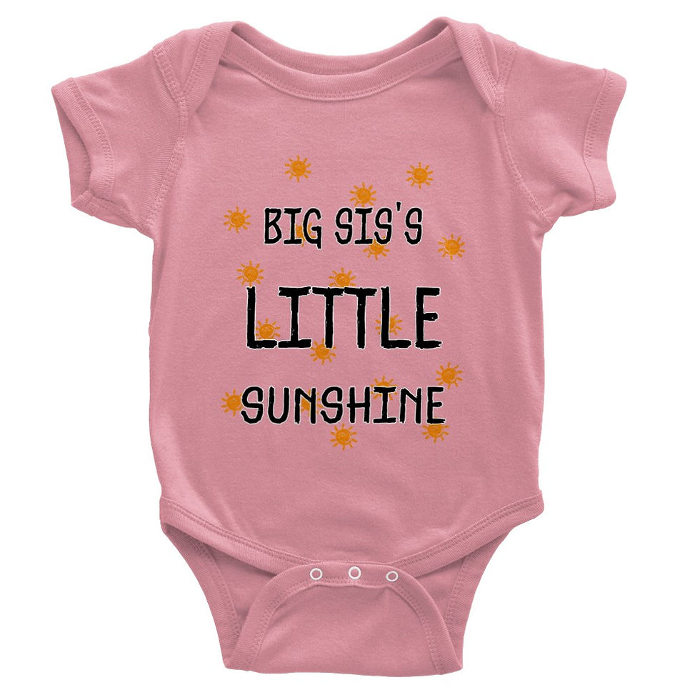 Thumbnail: Big Sis's Little Sunshine Baby Gift Short-Sleeve Onesie