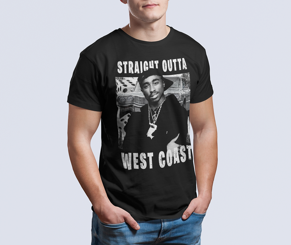 Thumbnail: Tupac T-Shirt Straight Outta West Coast