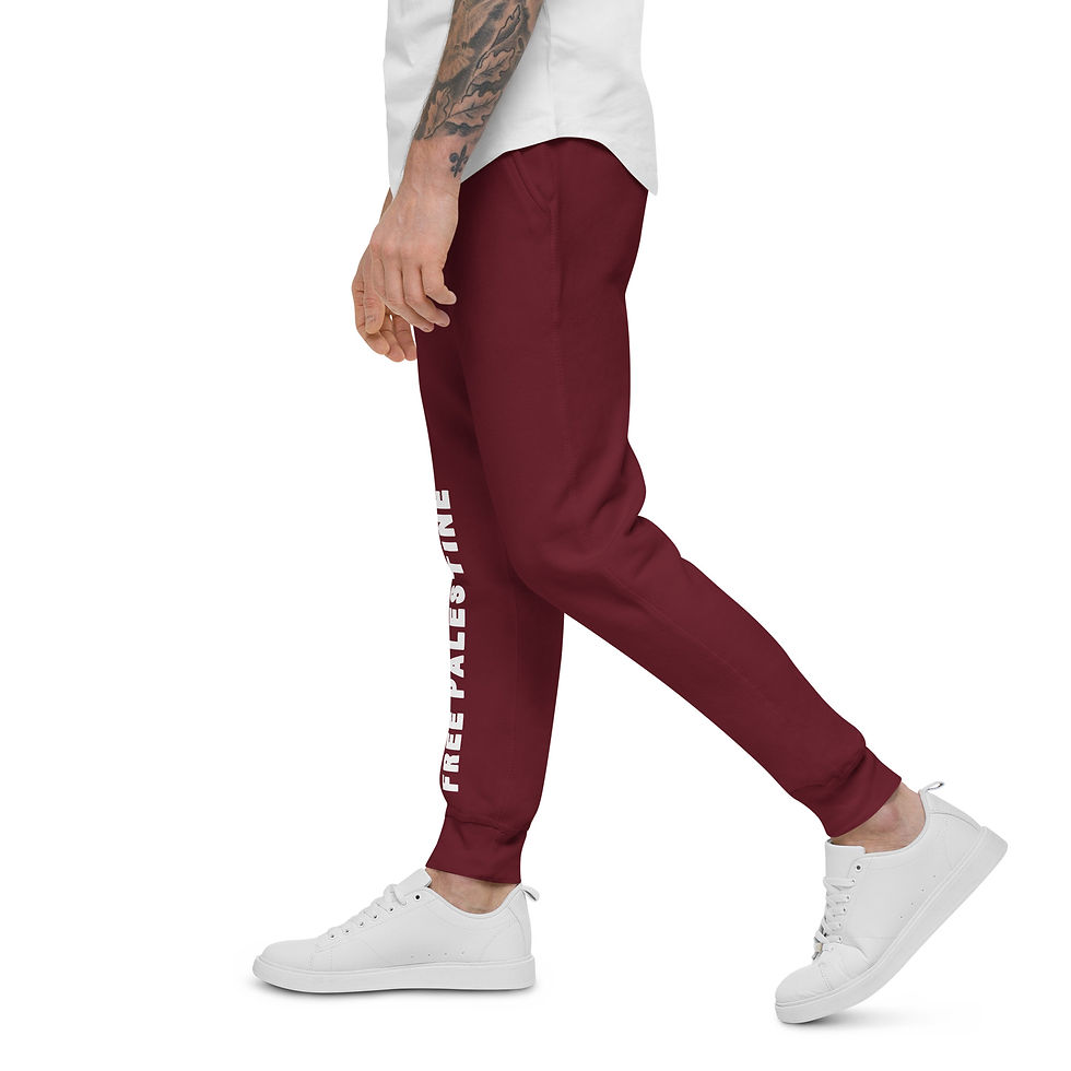 Thumbnail: Free Palestine Men's Tracksuite Slim Fit Fleece Hoodie & Sweatpants