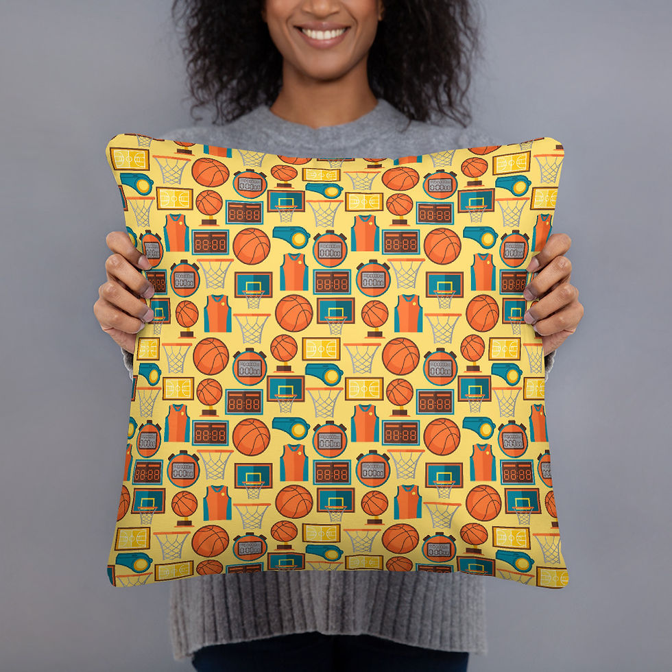 Thumbnail: Basketball Mania Pattern Cushion Throw Pillow
