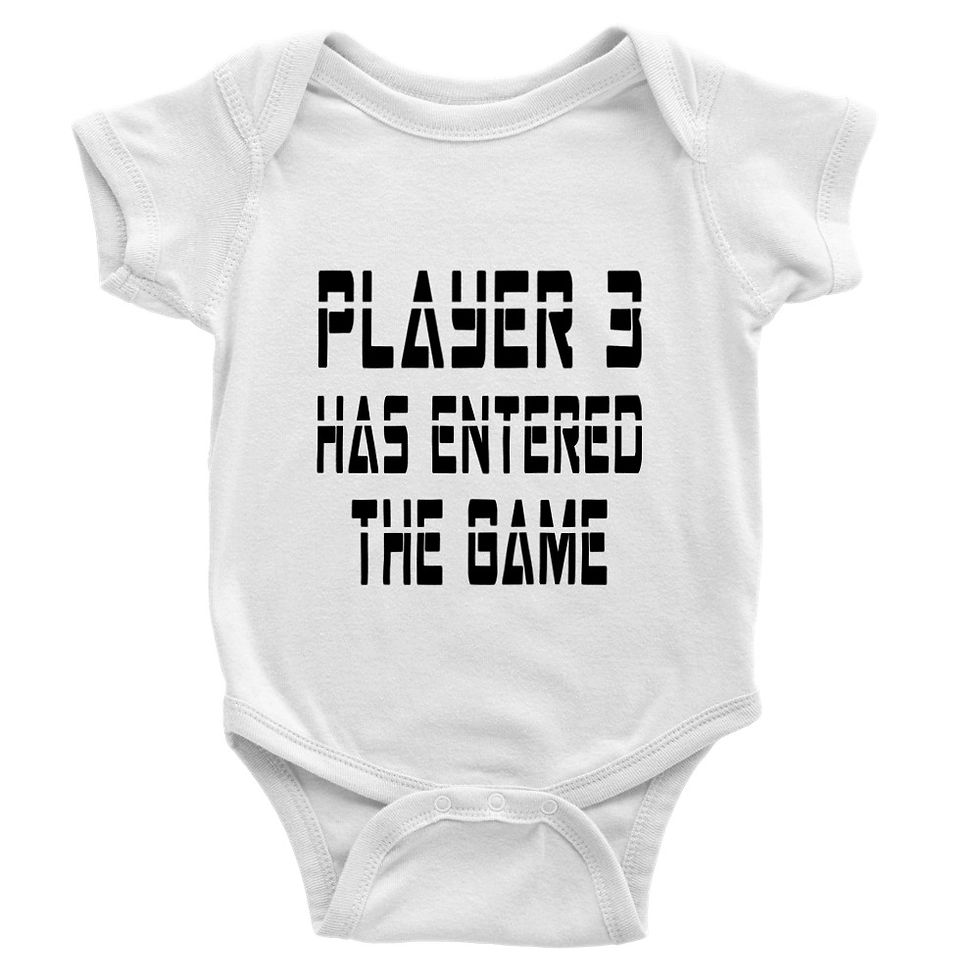 Thumbnail: Player 3 Has Entered The Game Baby Short-Sleeve Onesie