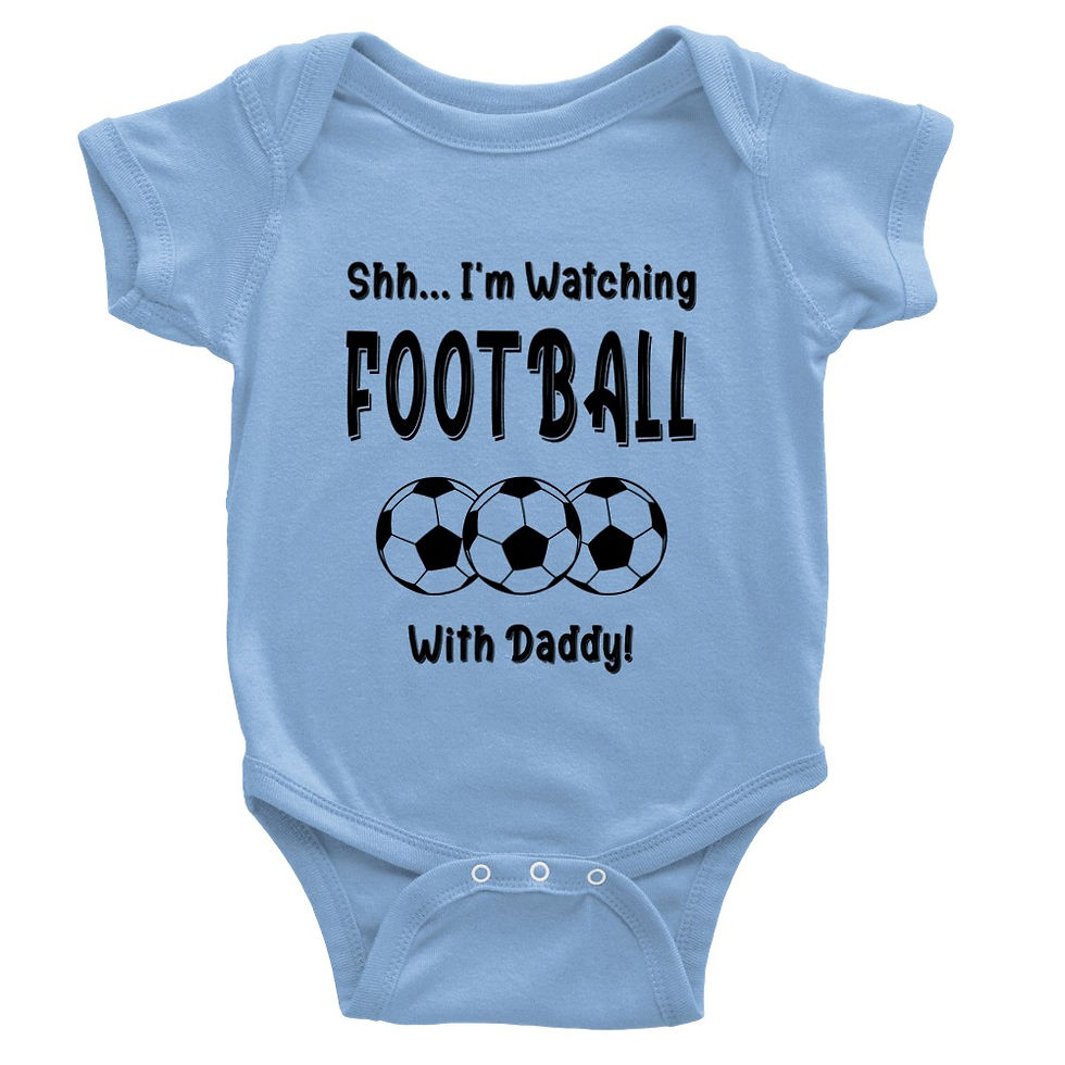 Thumbnail: Shh.. I'm Watching Football With Daddy Baby Short-Sleeve Onesie