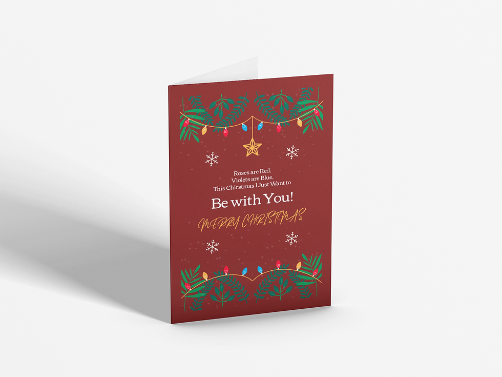 Thumbnail: Romantic Christmas Card for Partner "This Christmas I Just Want to Be With You!"