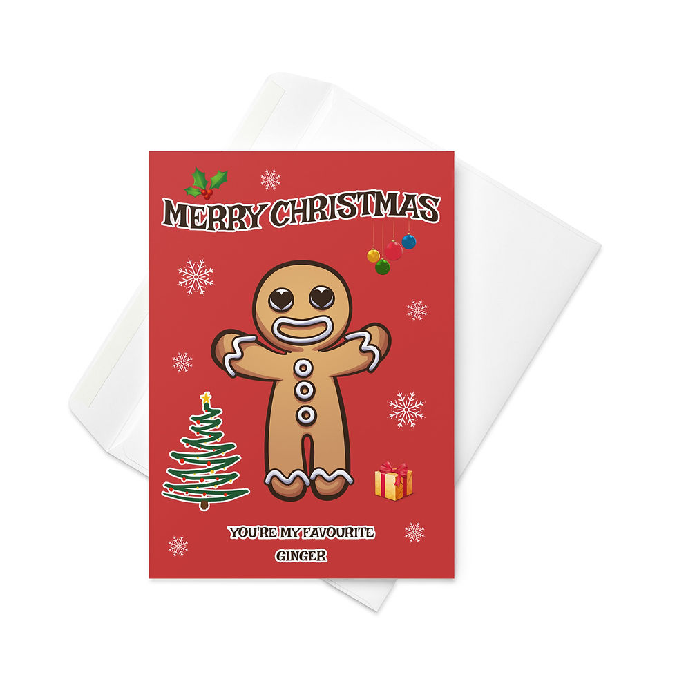 Thumbnail: Merry Christmas Card for Ginger Friend, Family "You're My Favourite Ginger" Card