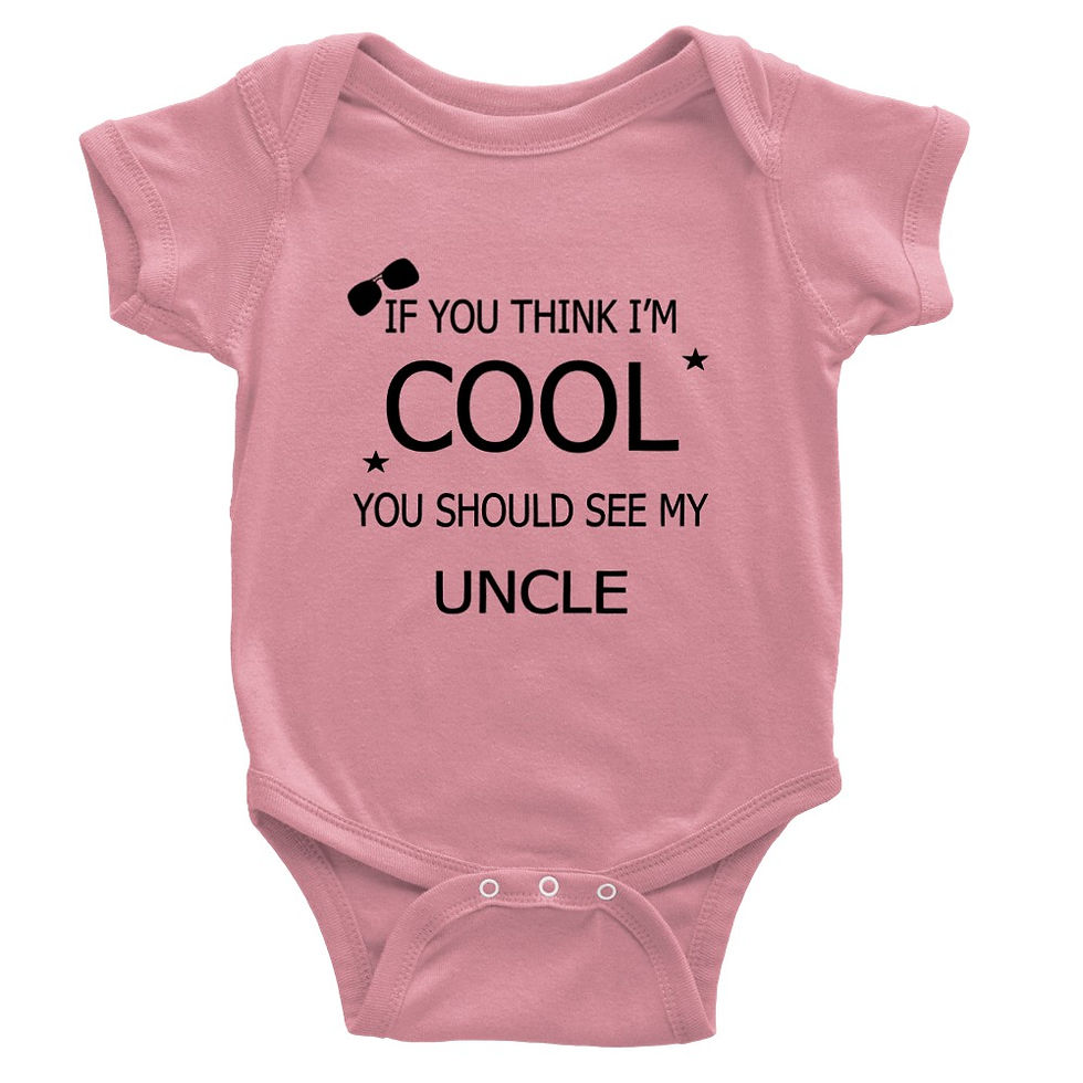 Thumbnail: If You Think I'm Cool You Should See My Uncle Baby Gift Short-Sleeve Onesie