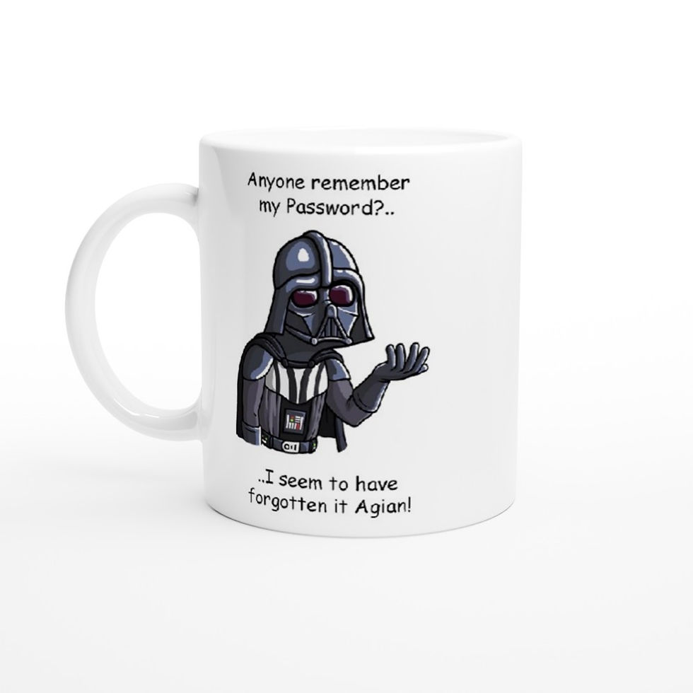 Thumbnail: Forgotten Password Darth Office Work Colleague Co-Worker 11oz Coffee Mug