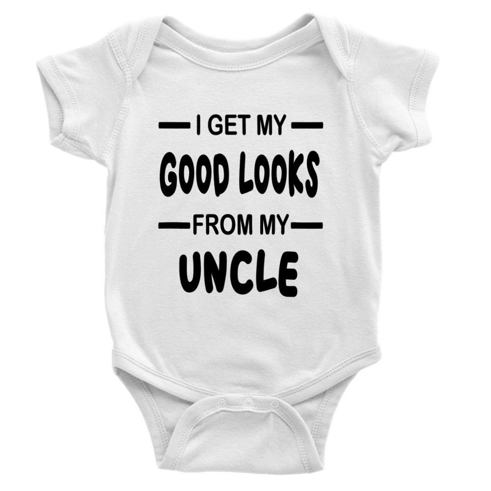 I Get My Good Looks From My Uncle Baby Gift Short-Sleeve Onesie