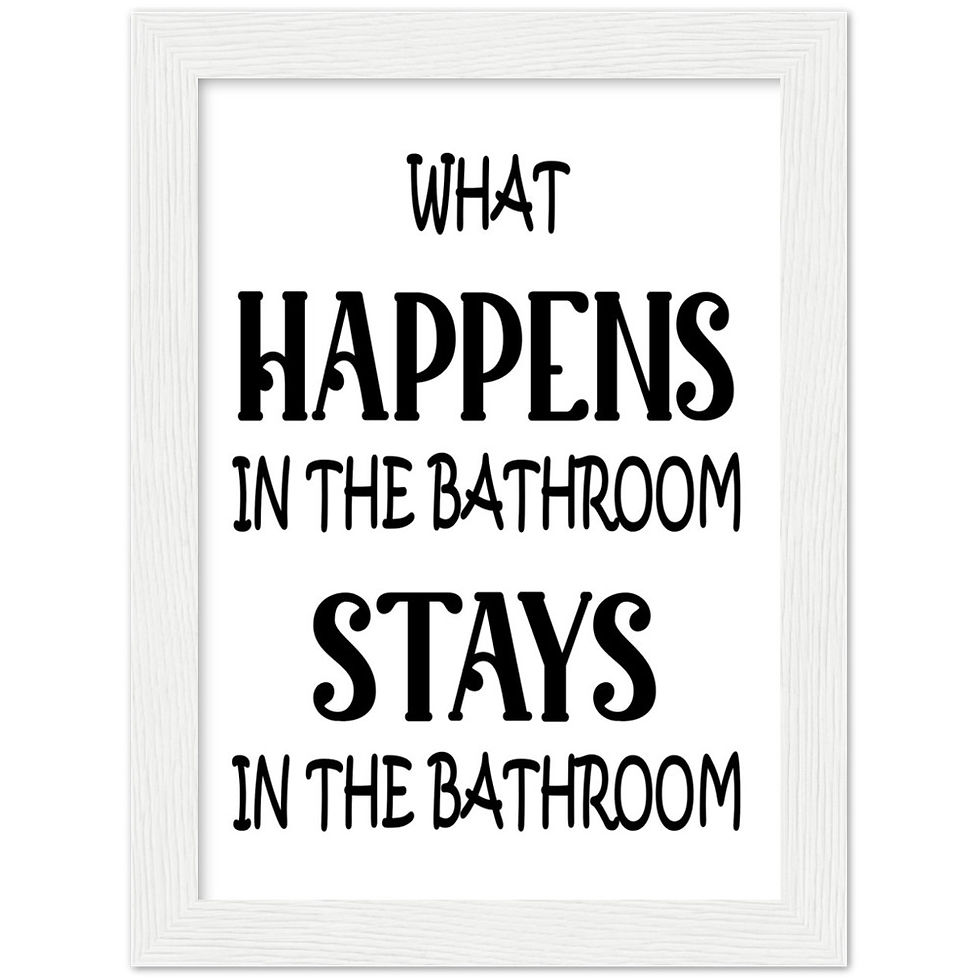 Thumbnail: What Happens In The Bathroom Wood Framed Wall Art
