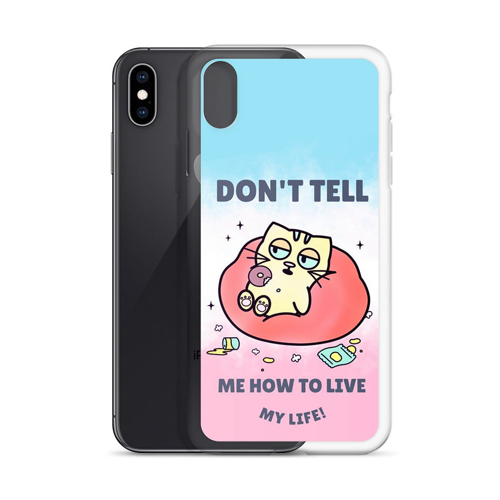 Thumbnail: Lazy Cat Living Life iPhone Case