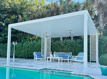 Patio King's Modern Corner-Post Pergolas redefine outdoor living with clean lines and a minimalist edge.