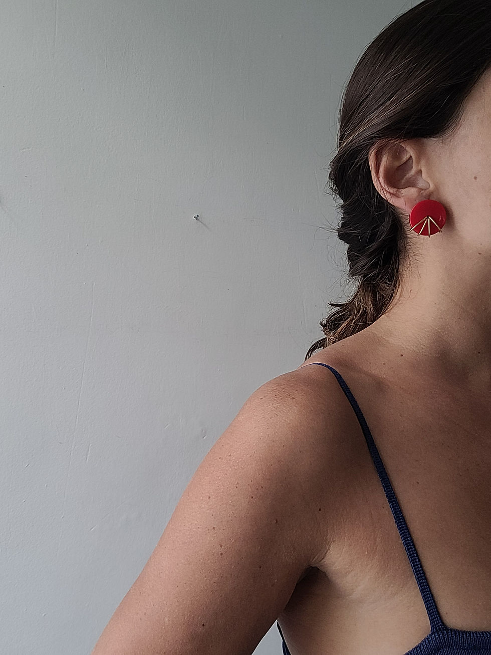 Miniatura: Brinco Astro Vermelho