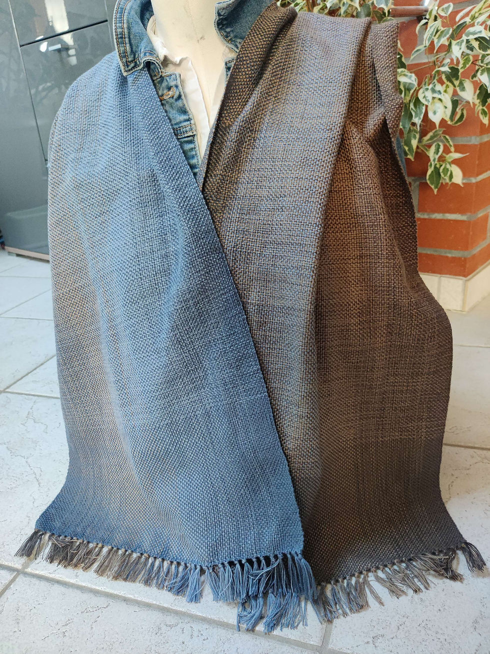 Miniaturbild: Schal "Jeans" kurze Fransen 