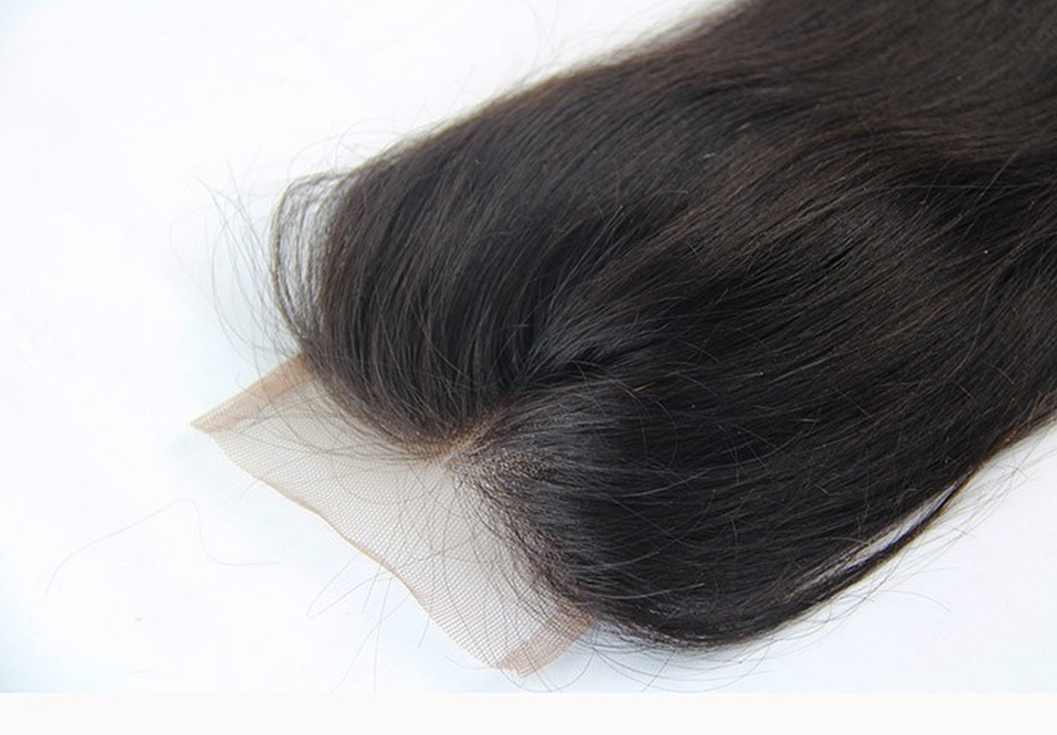 Straight Brazilian Virgin Lace Closure 4x4