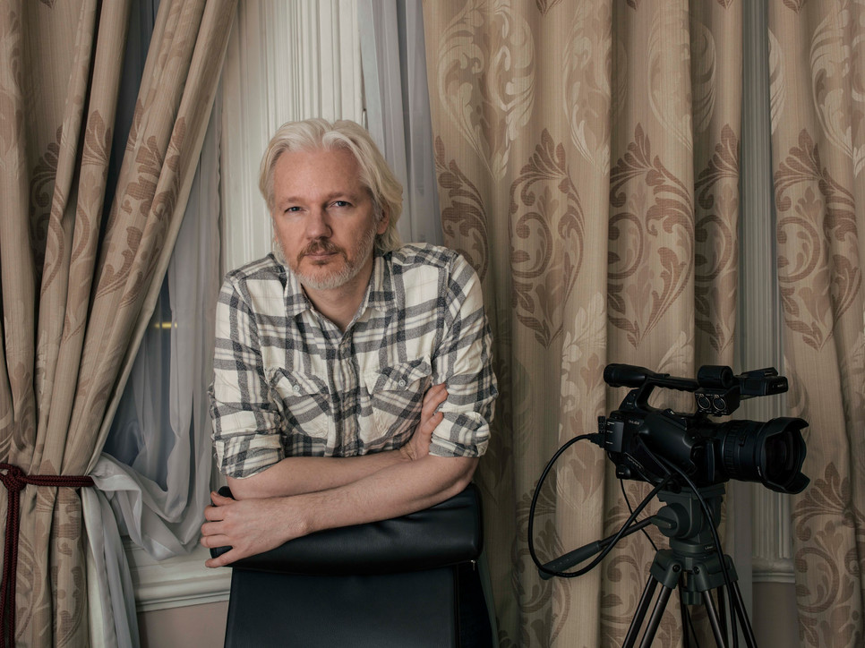 Julian Assange, London, 2012