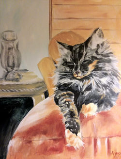 Cat Portrait Painting