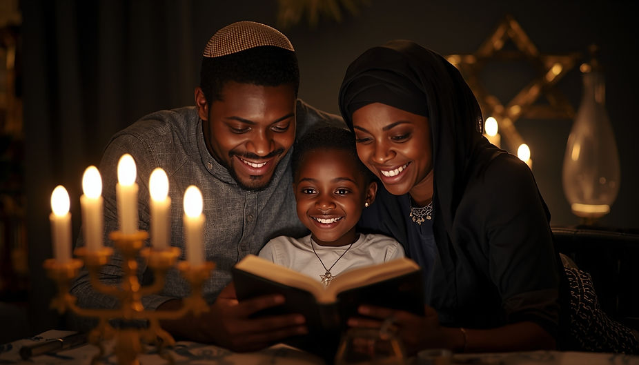 lucid-origin_a_cinematic_photo_of_A_beautiful_African_Jewish_family_sitting_together_readi