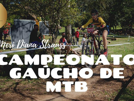 Ciclista Crissiumalense Meri Diana Strauss no Campeonato Gaúcho de MTB Ciclismo de Montanha