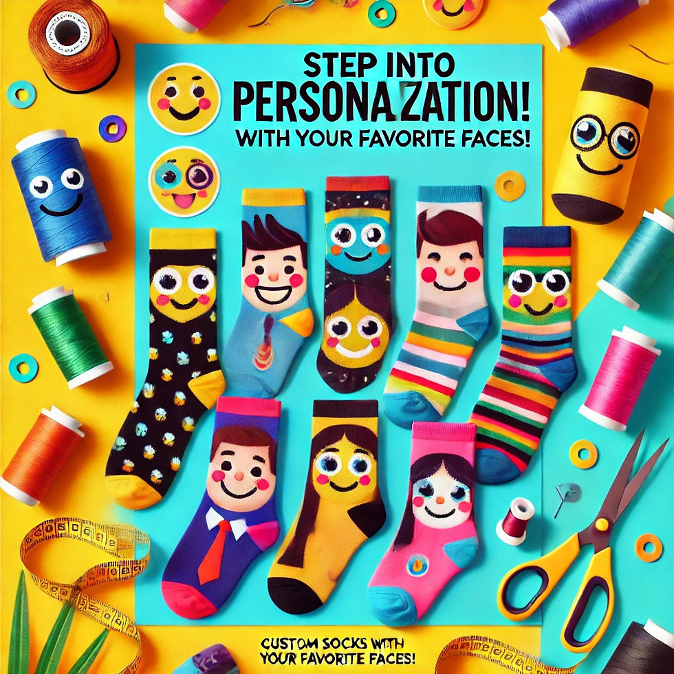 Thumbnail: personalised socks add any picture or your design