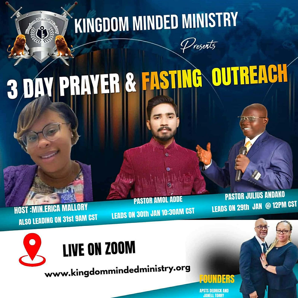 🔥 3 DAY PRAYER & FASTING OUTREACH 🔥
