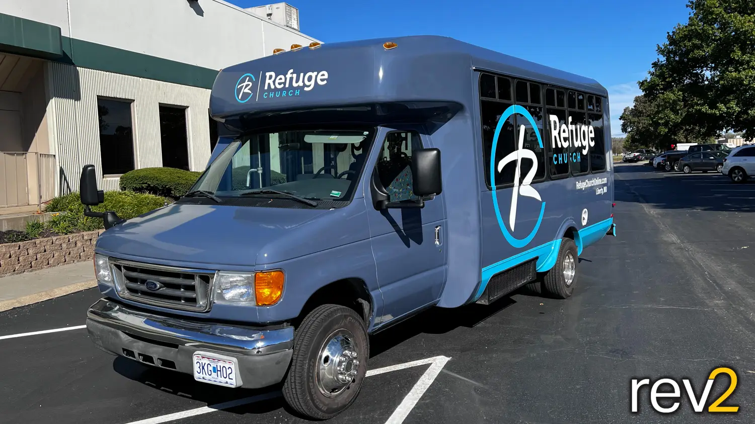 Bus Graphic Wrap in Kansas City- REV2 Design (Refuge Church-Liberty, MO)