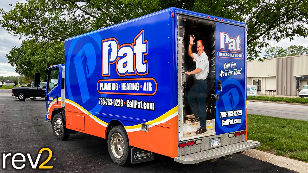 Box Truck Graphic Wrap- REV2 Design (Pat the Plumber)
