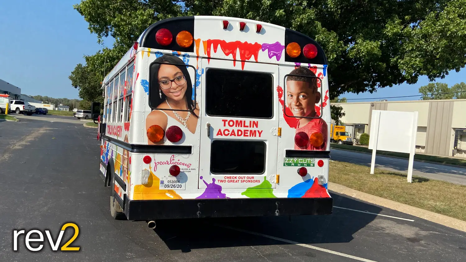 Bus Graphic Wrap in Kansas City- REV2 Design (Tomlin Academy)