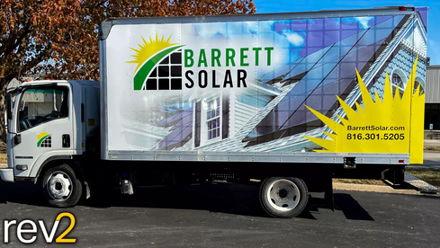 Box Truck Wraps- REV2 Design (Barrett Solar)