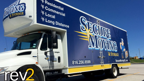 Box Truck Wraps- REV2 Design (Secure Moving)