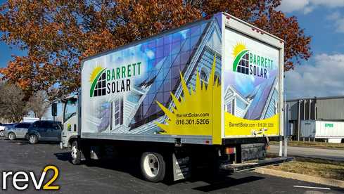 Box Truck Wraps- REV2 Design (Barrett Solar)