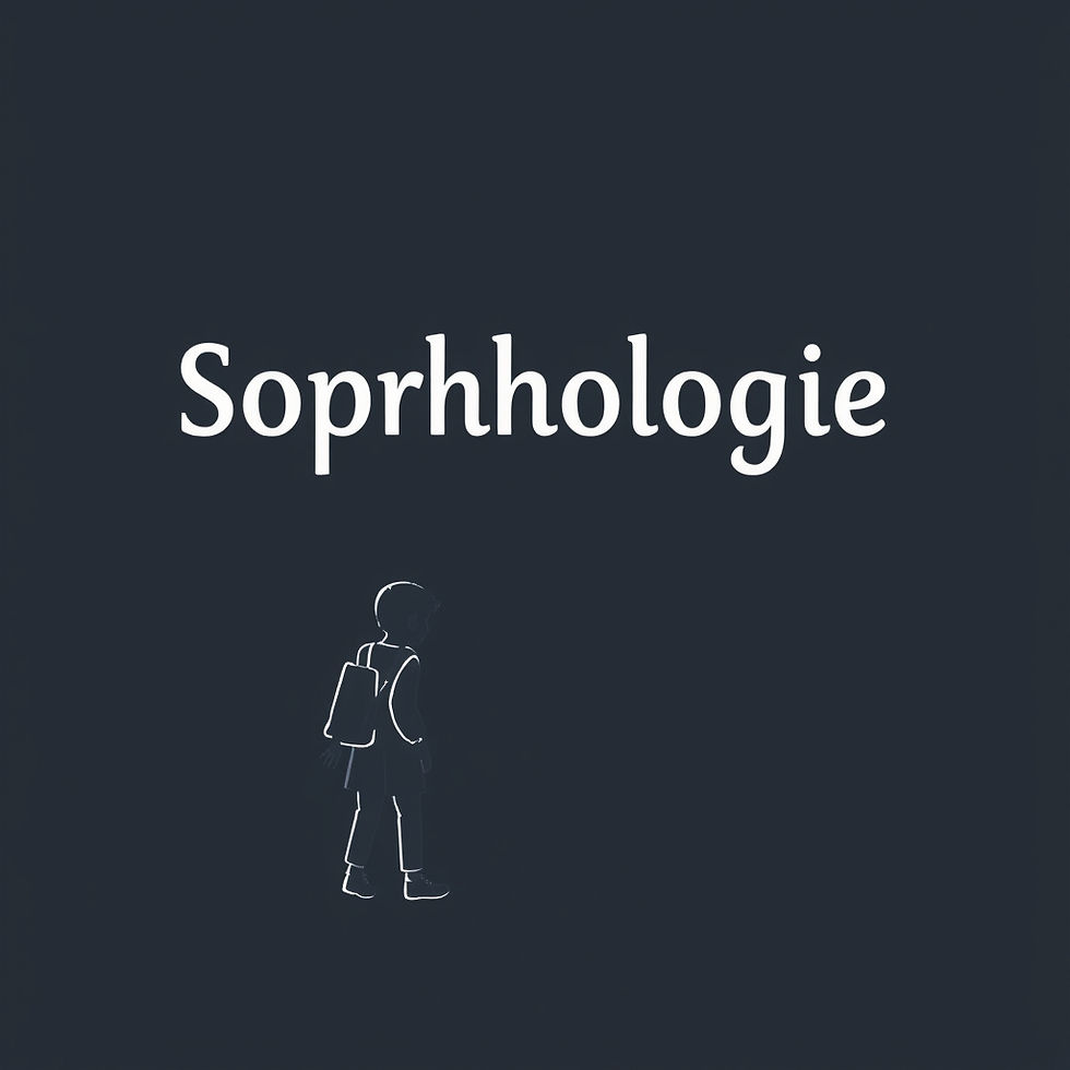 Illustration d'une silhouette avec le mot sophrologie